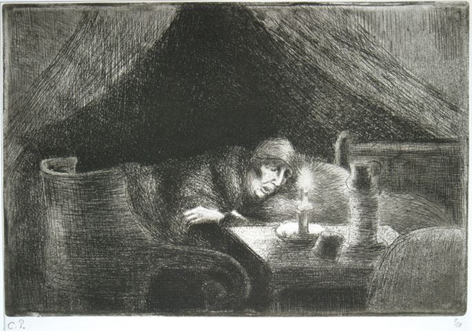 Camille Pissarro - Grand’mère (effet de lumière) (La Mère de l’artiste) | MasterArt